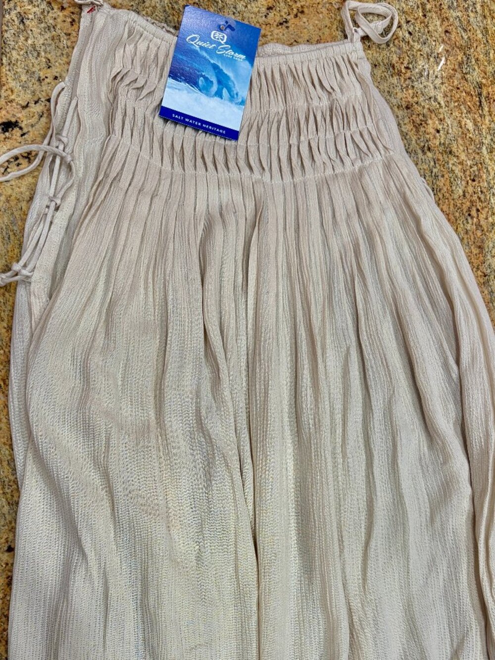She&Sky Quiet Storm Surf Shop Side Lace-Up Pintuck Dress SMALL Sun dress cover